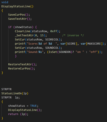 The C source code shown reconstructed.