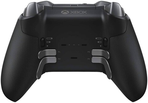 The back of an Xbox Elite controller. It has four extra buttons marked P1-4.