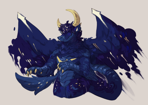 dragon person in a pose