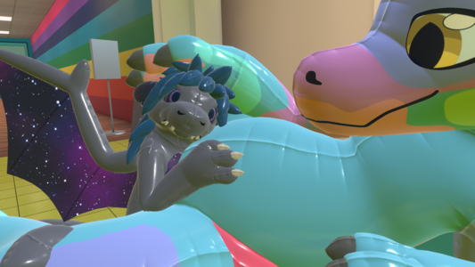 VRChat photo of Aether and Kistaro.