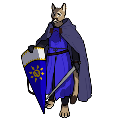 Anthro Cougar with a Sword