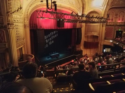 the stage of the my brother, my brother and me live show