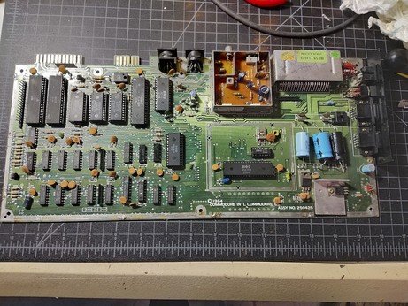 top side of the motherboard looking decently clean