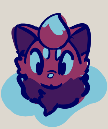 A bust of a startled-looking shiny Zorua.  He's not really startled though; he just looks like that.