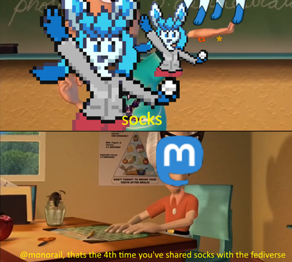 the sheen show and tell meme, but with socks
