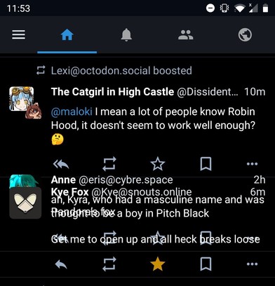 cropped screenshot of my timeline featuring two posts overlaid onto each other somehow