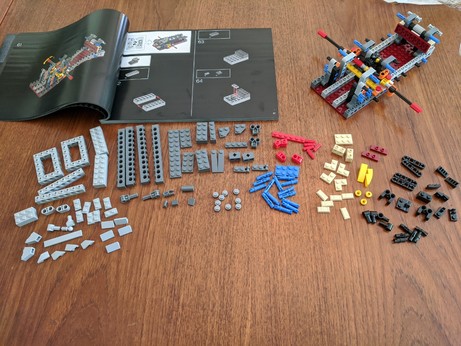 Lots and lots of tiny LEGO pieces in multiple colors. This set is not fucking around.