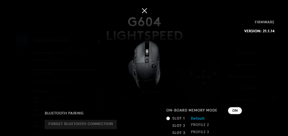 logitech's new software for configuring their hardware. the X button is at the top in the *middle*