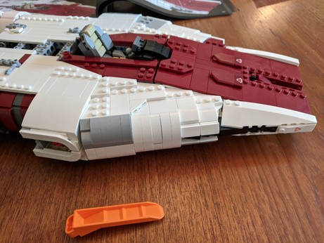 Locking pin in place and another piece added covers it up completely