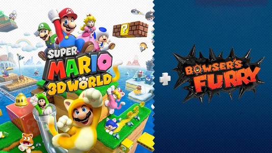 Super Mario 3D World + Bowser's Fury but it's shopped to spell "Bowser's Furry"