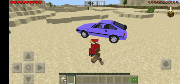 Car in Minecraft.