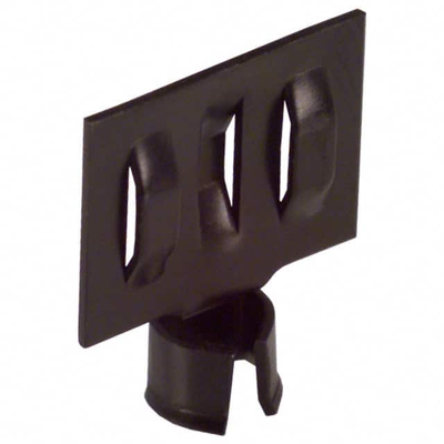 A heatsink made for a TO-92. It has a little curved bit that wraps around the package itself, and then a large fin (probably about half a square inch or so) with some bumps in it sticking out the top. It looks like some kind if ridiculous hat.