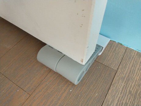 Door stops in a door.