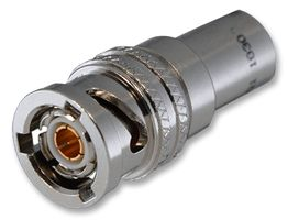 A TRB connector. It looks like a BNC connector with an additional conductor and three bayonet lugs instead of two. They are also the same exact size as BNC connectors; familiarity is nice.