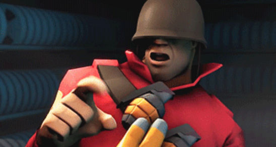Tf2 soldier about to realize their drafts folder is full to the brim