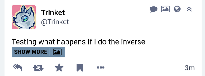 The same post as seen on my feed.  The "show more" button doesn't take up much space and it's easier to gloss over at a glance.