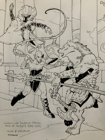 In an underground drow city, a werewolf hero comes face to face with a flying drow priestess and her house’s senior torturer.