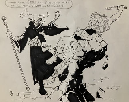 A lich conjures a Grasping Hand from the very stone itself, and a defiant barbarian caught in its grip readies a seax to stab it. I’m not sure that would work tbh.
